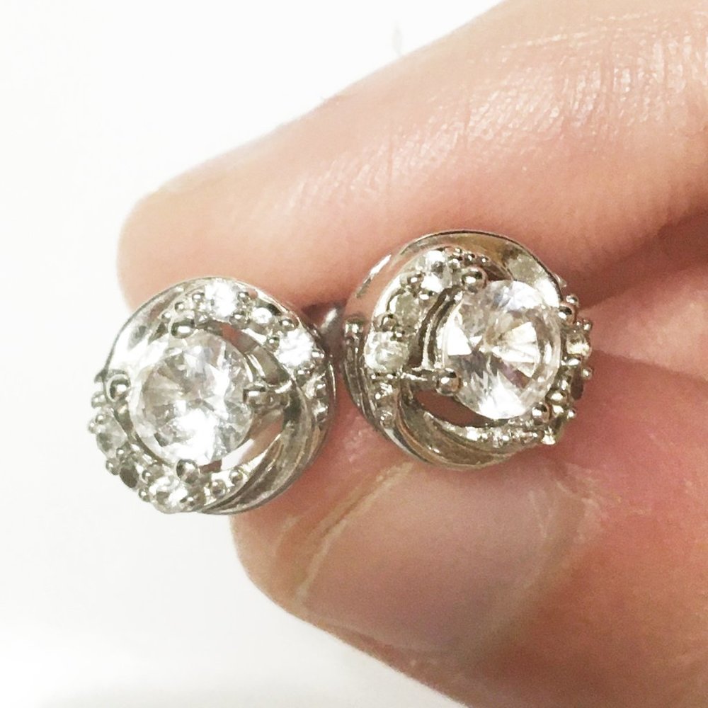 Minimal Boho Dainty Silver Stud Earrings